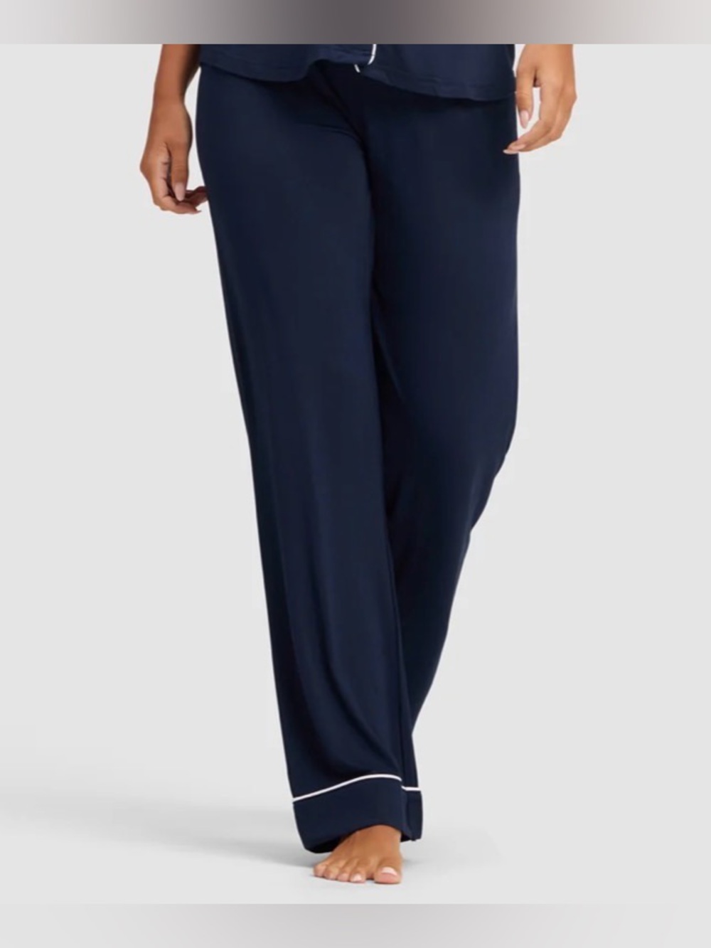 NWOT Cozy Earth Plus Size Navy Bamboo Pajama Pants Drawstring Waist - Tall XXL